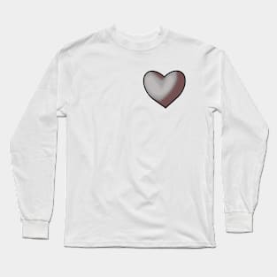 Gray Heart Long Sleeve T-Shirt